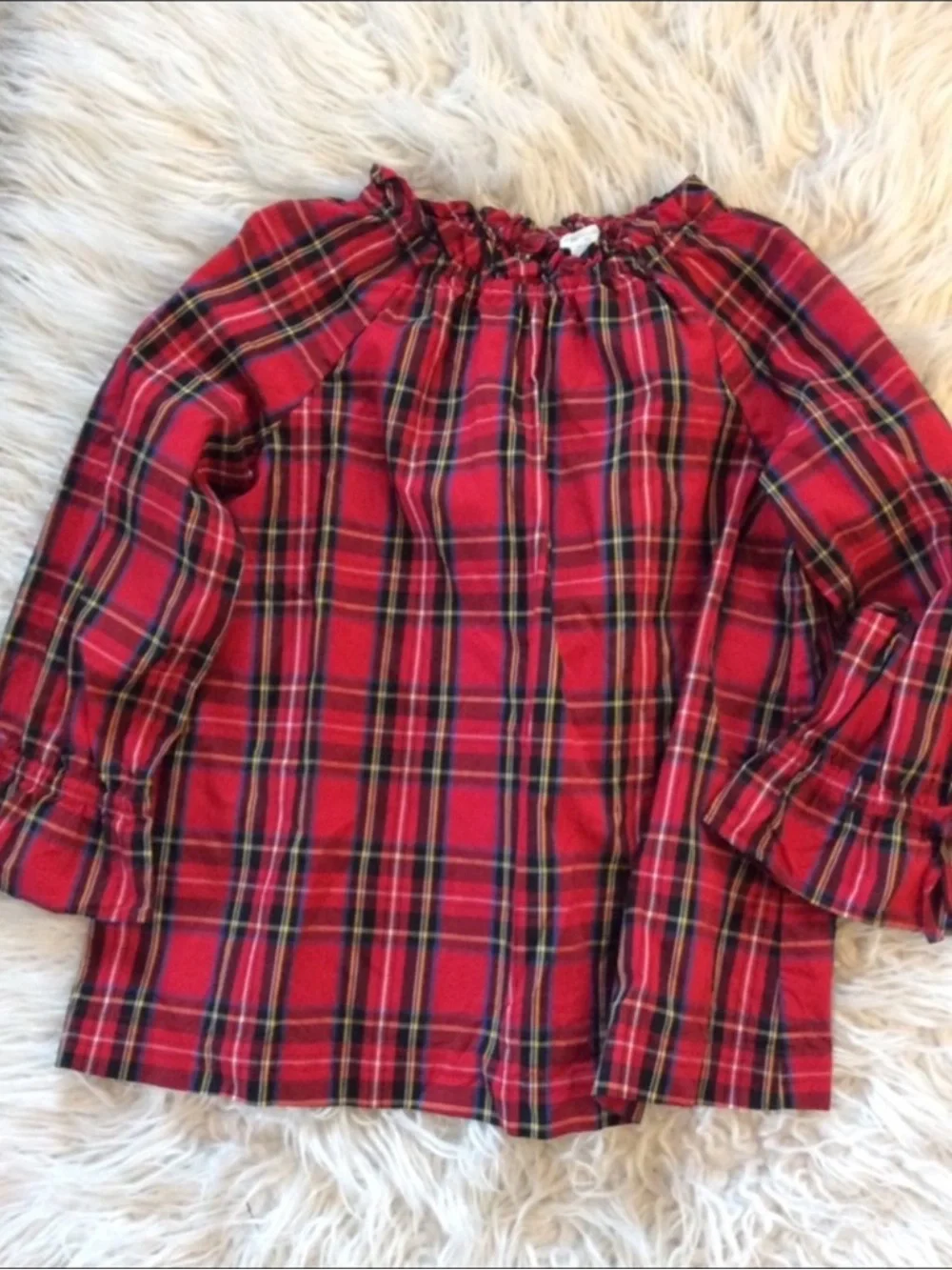 J. Crew|Crewcuts Tartan Plaid Holiday Blouse